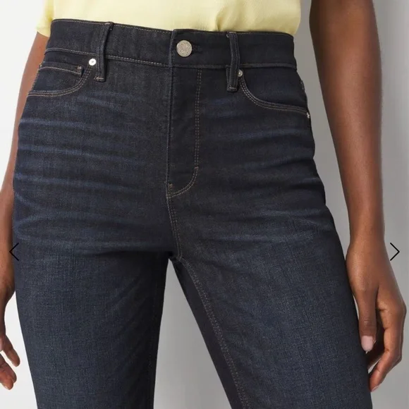 White House Black Market Brand New High Rise Slim Dark Wash Jeans - Picture 2 of 9